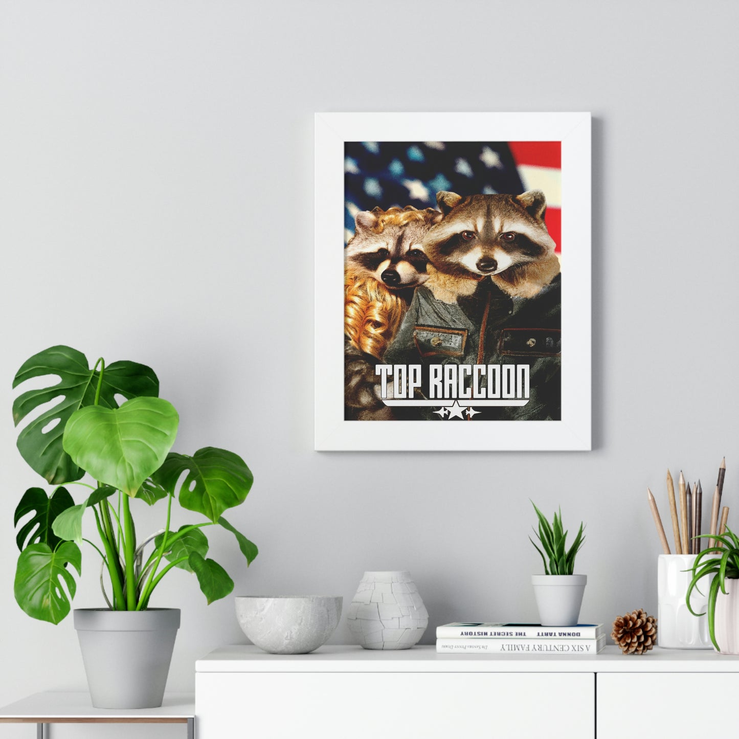Top Raccoon Framed Poster - Raccoon Paradise