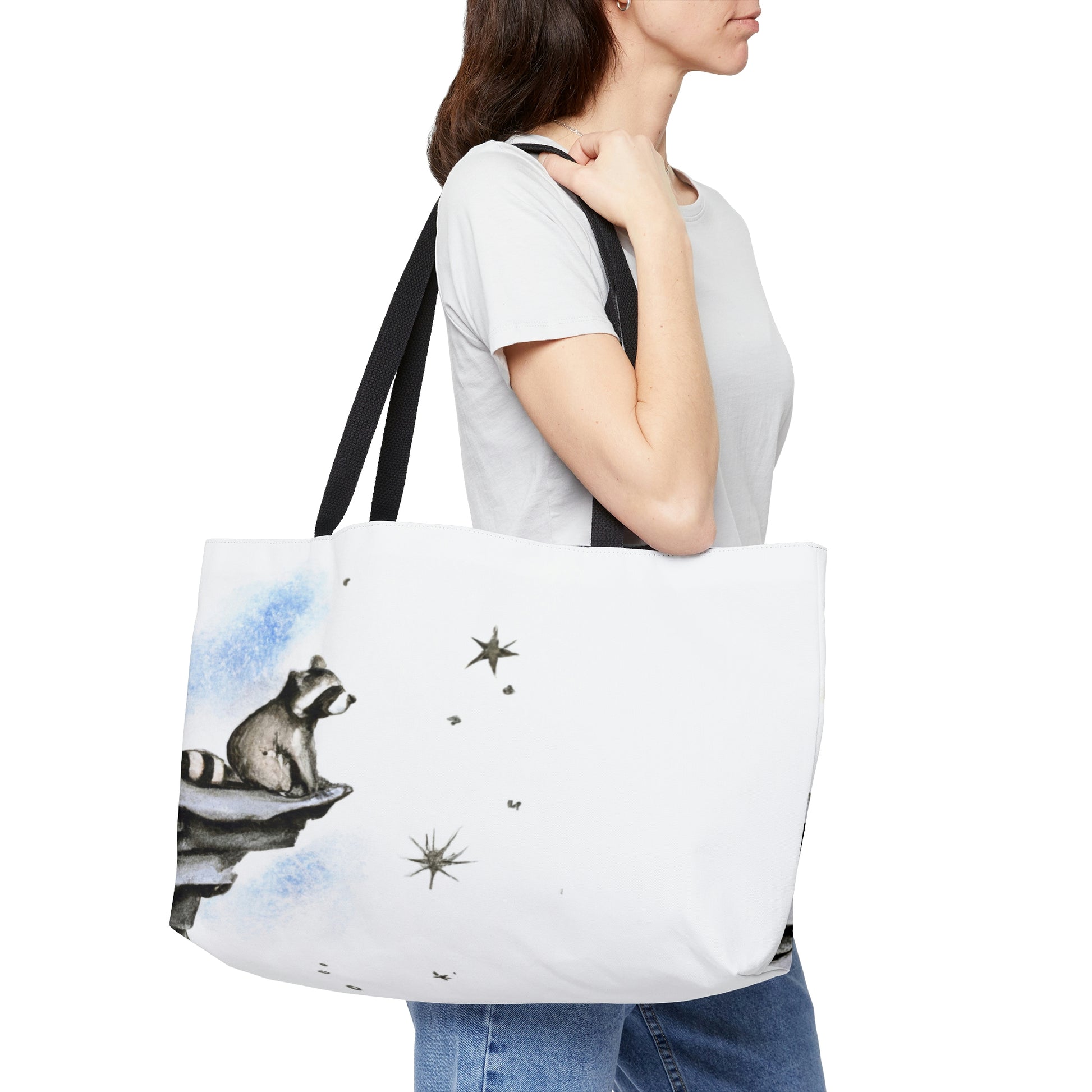 Riley Raccoon's Stellar Night Out Weekender Tote Bag - Raccoon Paradise