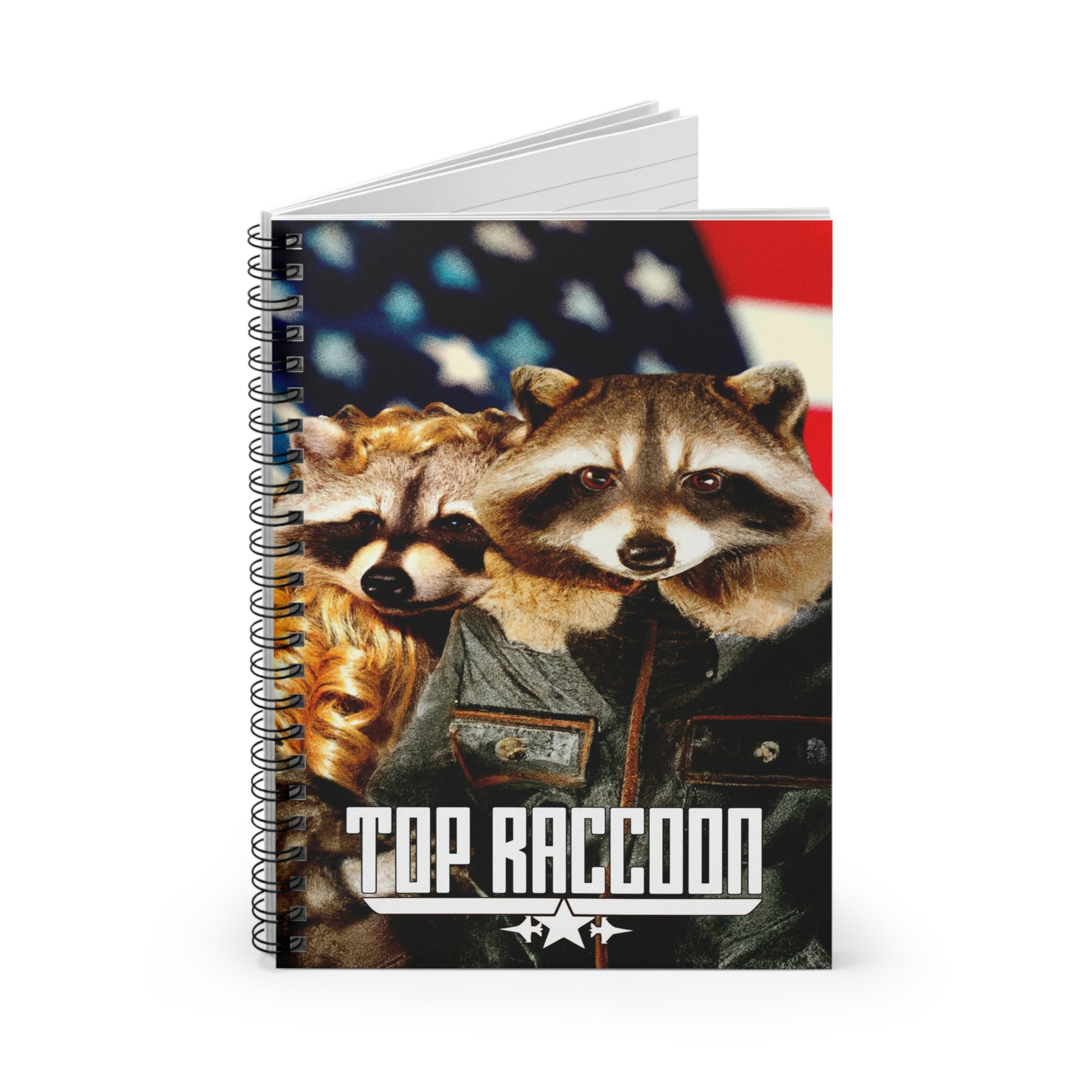 Top Raccoon Spiral Notebook - Raccoon Paradise