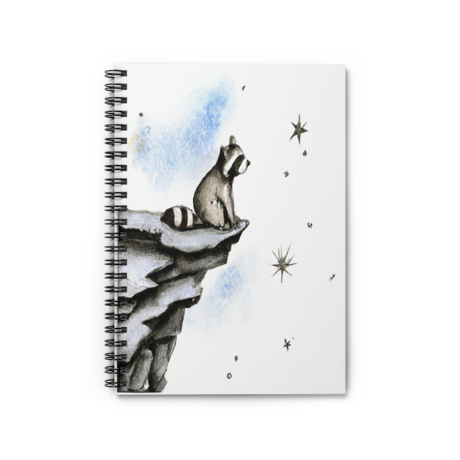 Riley Raccoon's Stellar Night Out Spiral Notebook - Raccoon Paradise