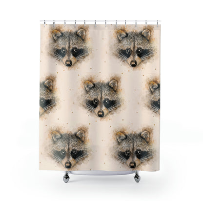The Face of a Raccoon Shower Curtain - Raccoon Paradise