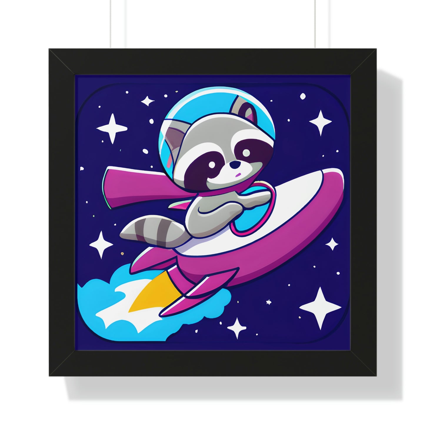 Space Cadet Jerry Framed Poster - Raccoon Paradise