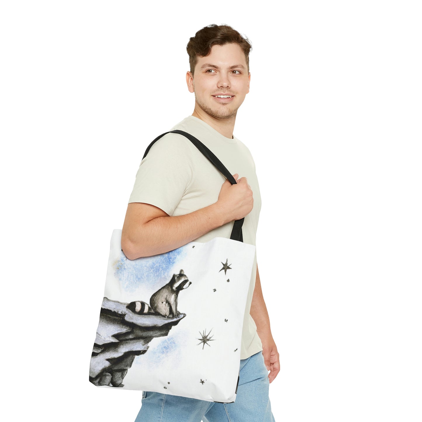 Riley Raccoon's Stellar Night Out Tote Bag - Raccoon Paradise