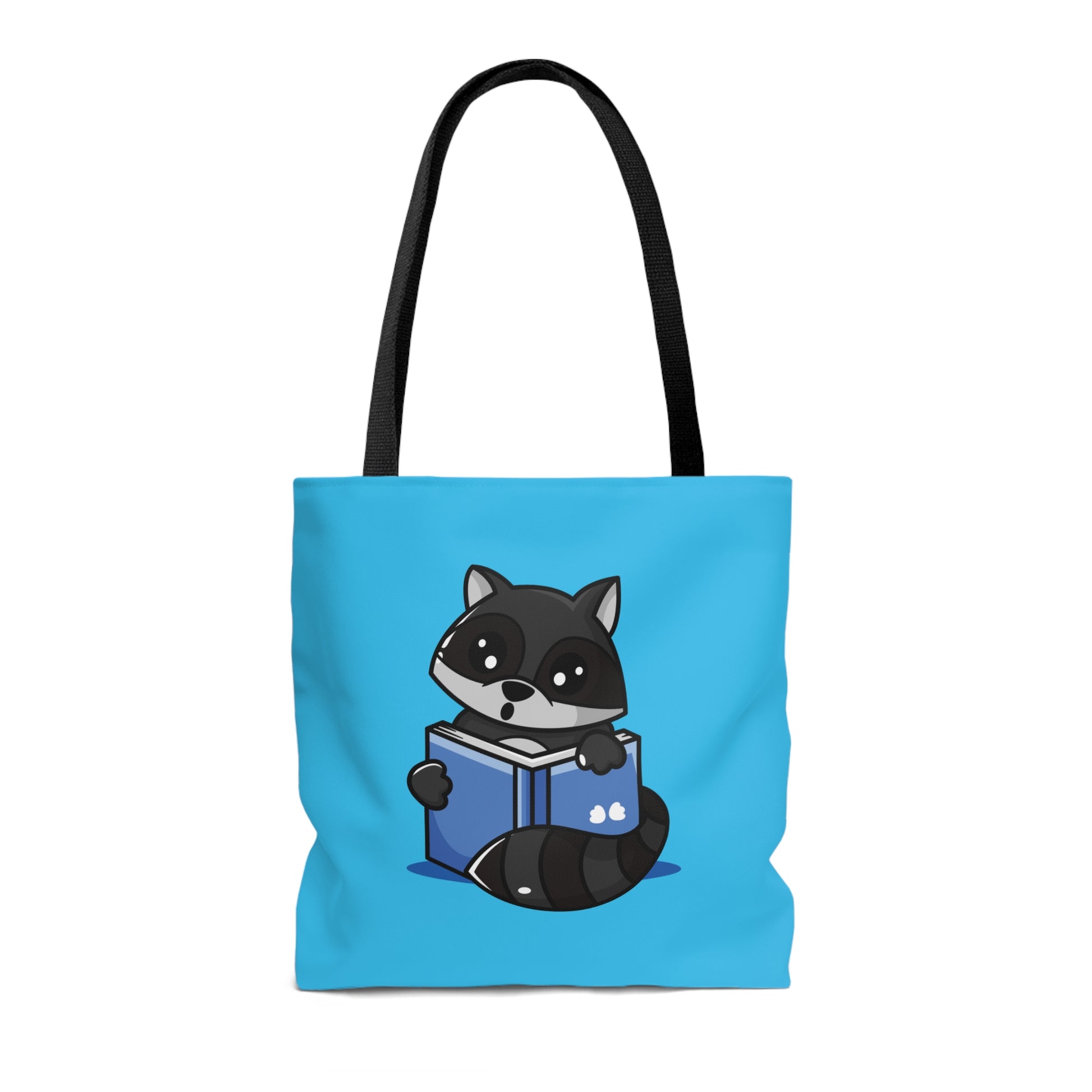 Adorable Reading Raccoon Tote Bag - Raccoon Paradise