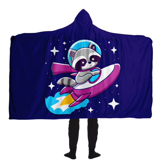 Space Cadet Jerry Hooded Blanket - Raccoon Paradise